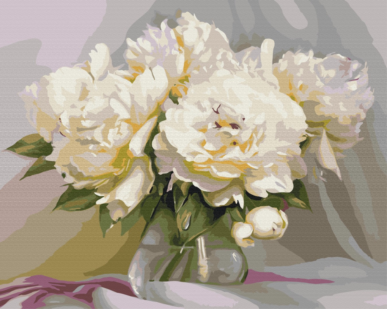Tendresse exquise des pivoines - Peinture par numéro