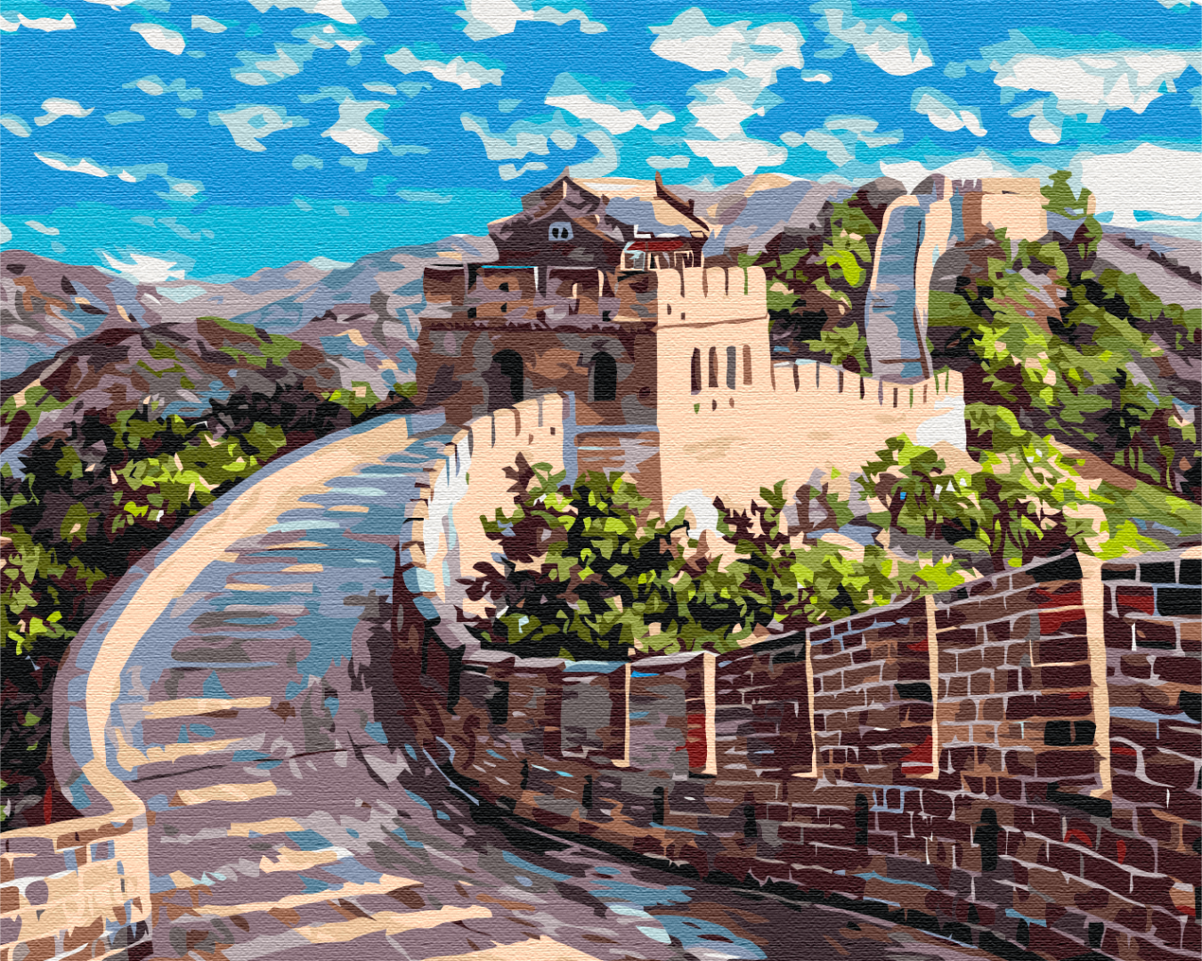 La Grande Muraille de Chine - Peinture par numéro