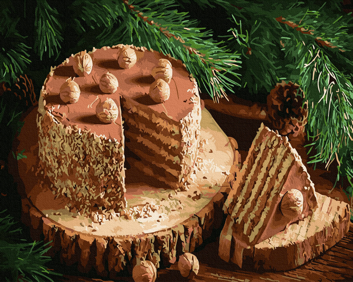 Gâteau à noix - Peinture par numéro