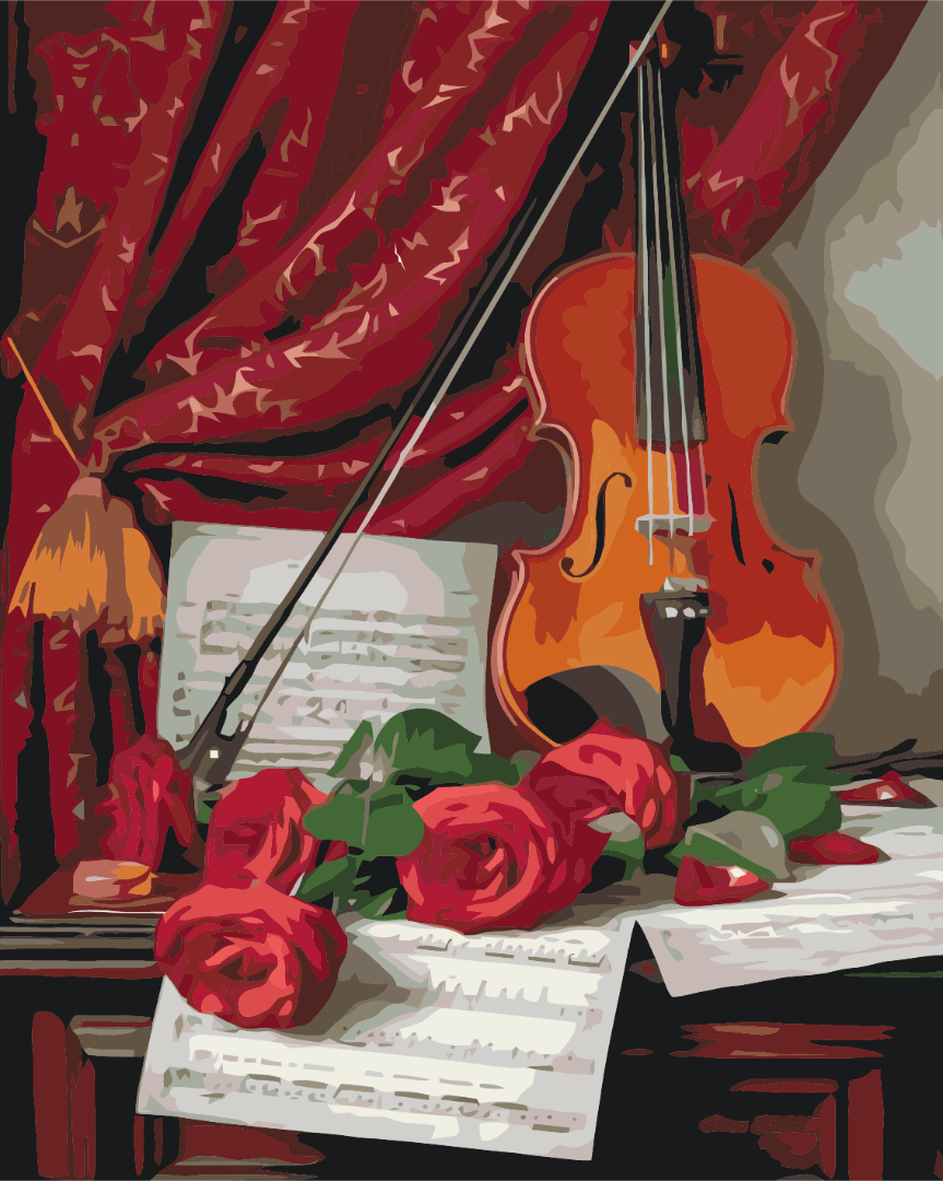 Musique de fleurs - Peinture par numéro