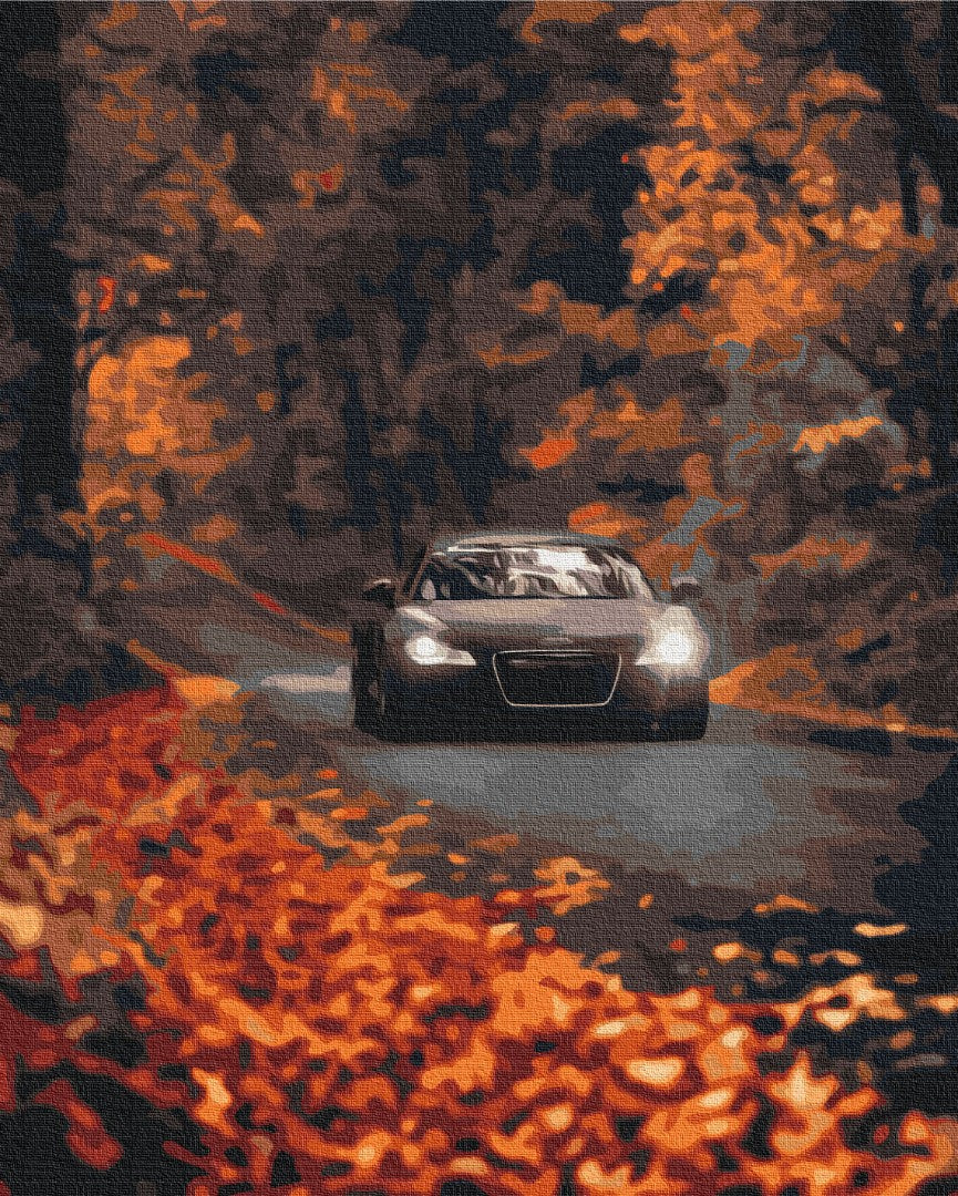 Route d'automne - Peinture par numéro