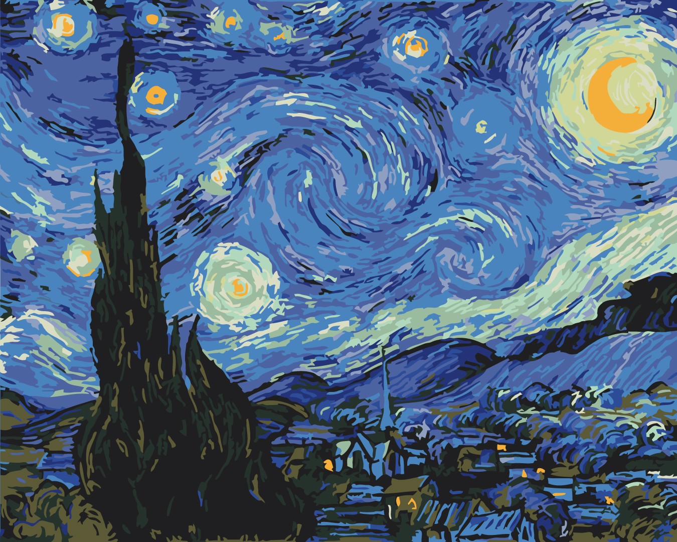 La nuit étoilée - Peinture par numéro