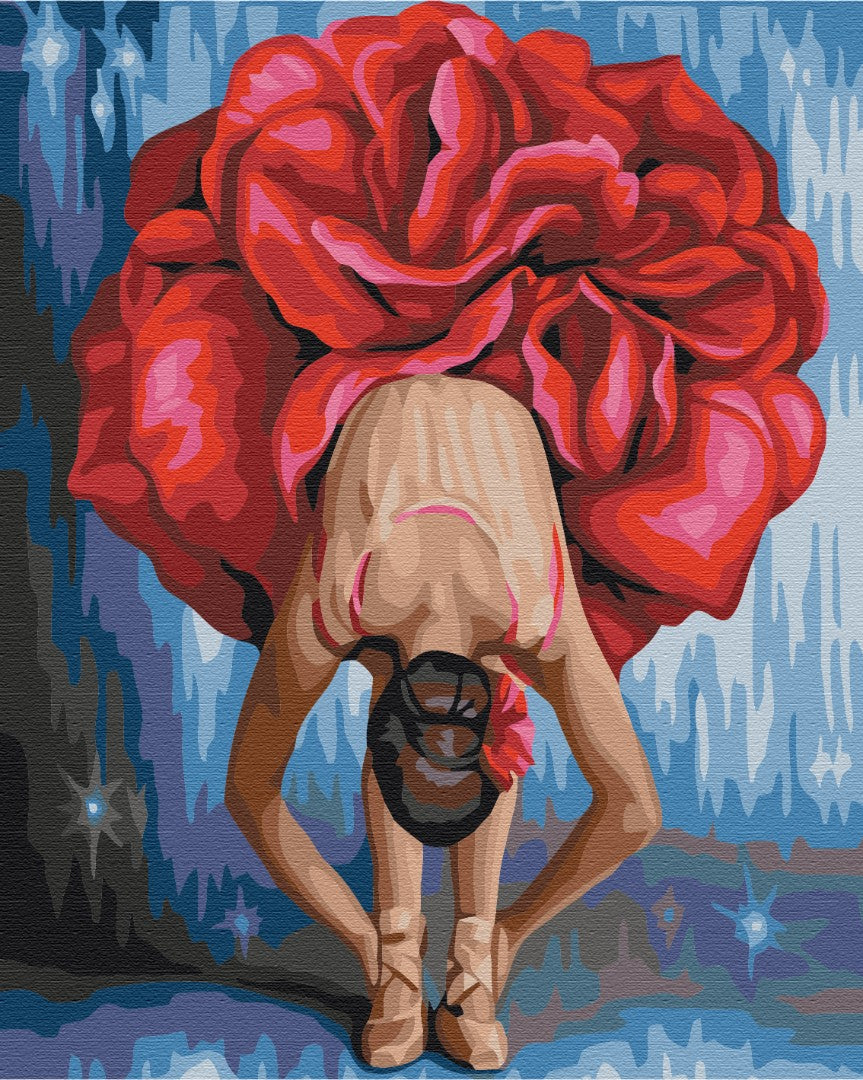 Ballerine de fleurs - Peinture par numéro