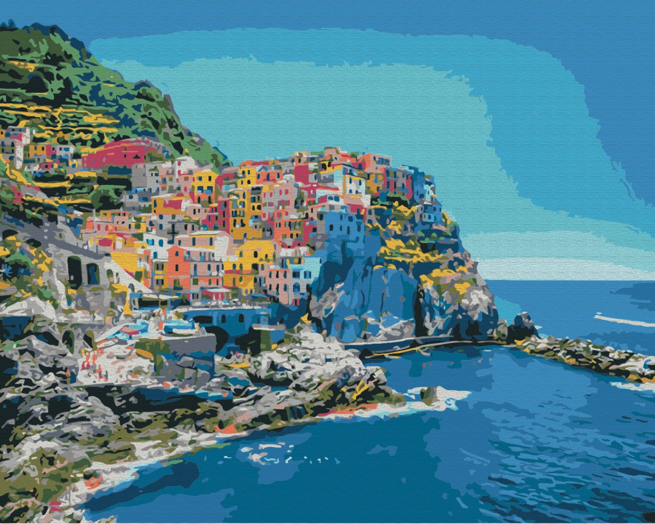 Côte méditerranéenne - Peinture par numéro