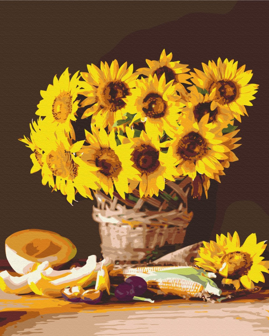 Tournesols brillants - Peinture par numéro