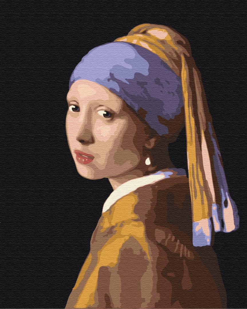 Une fille avec une boucle d'oreille. Jan Vermeer - Peinture par numéro