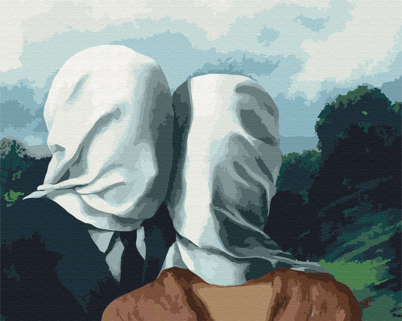 René Magritte «Loversі» - Peinture par numéro