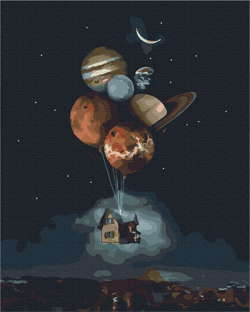 Maison dans la stratosphère - Peinture par numéro
