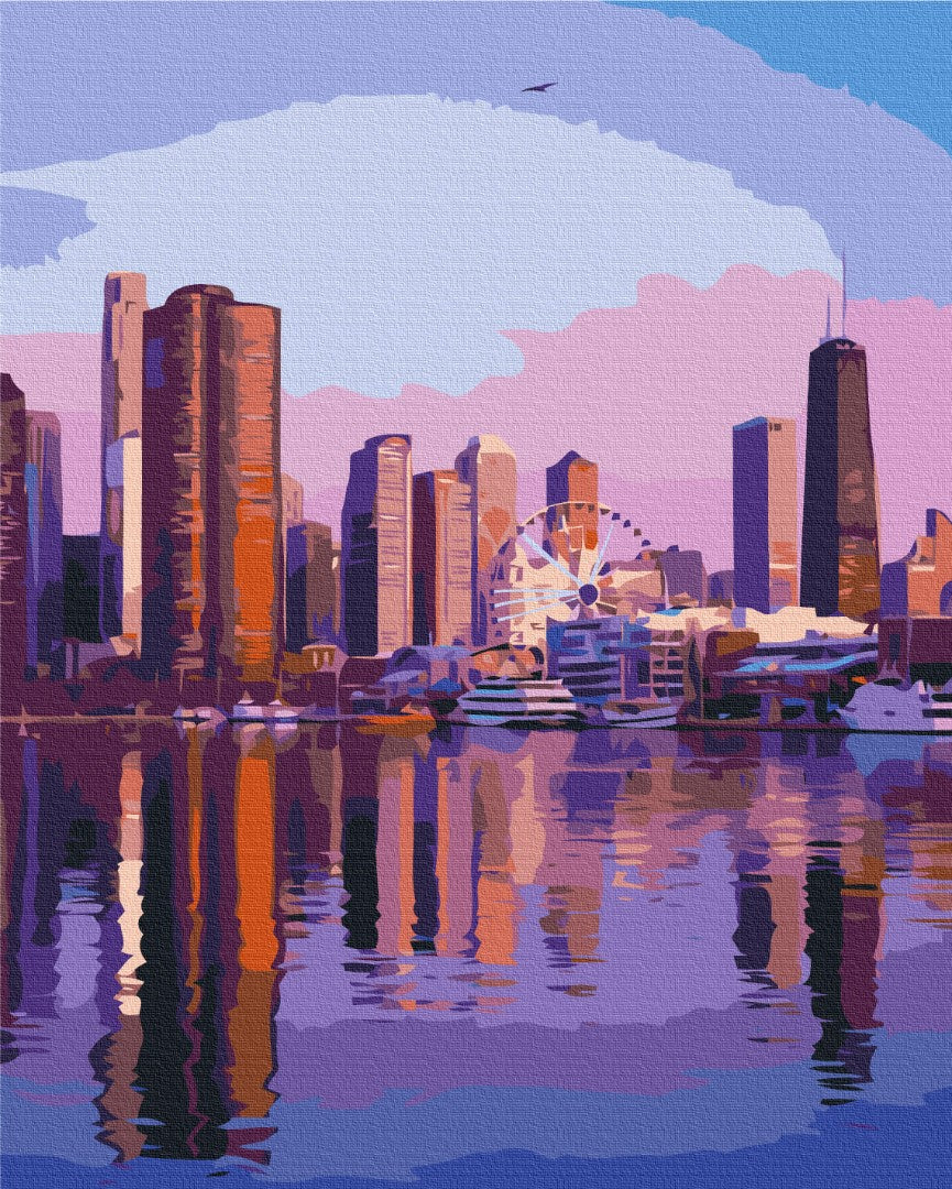 Métropole à l'aube - Peinture par numéro