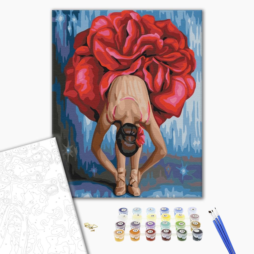 Ballerine de fleurs - Peinture par numéro