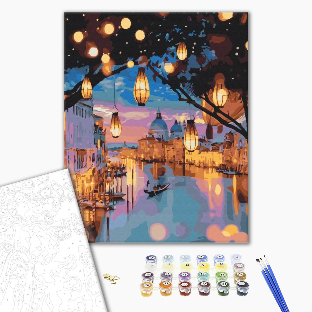 Loucles nocturnes de Venise - Peinture par numéro