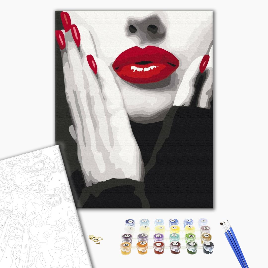 Rouge spectaculaire - Peinture par numéro