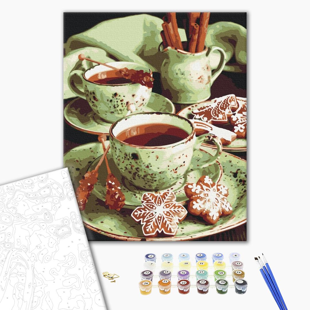 Pain d'épice à la menthe - Peinture par numéro