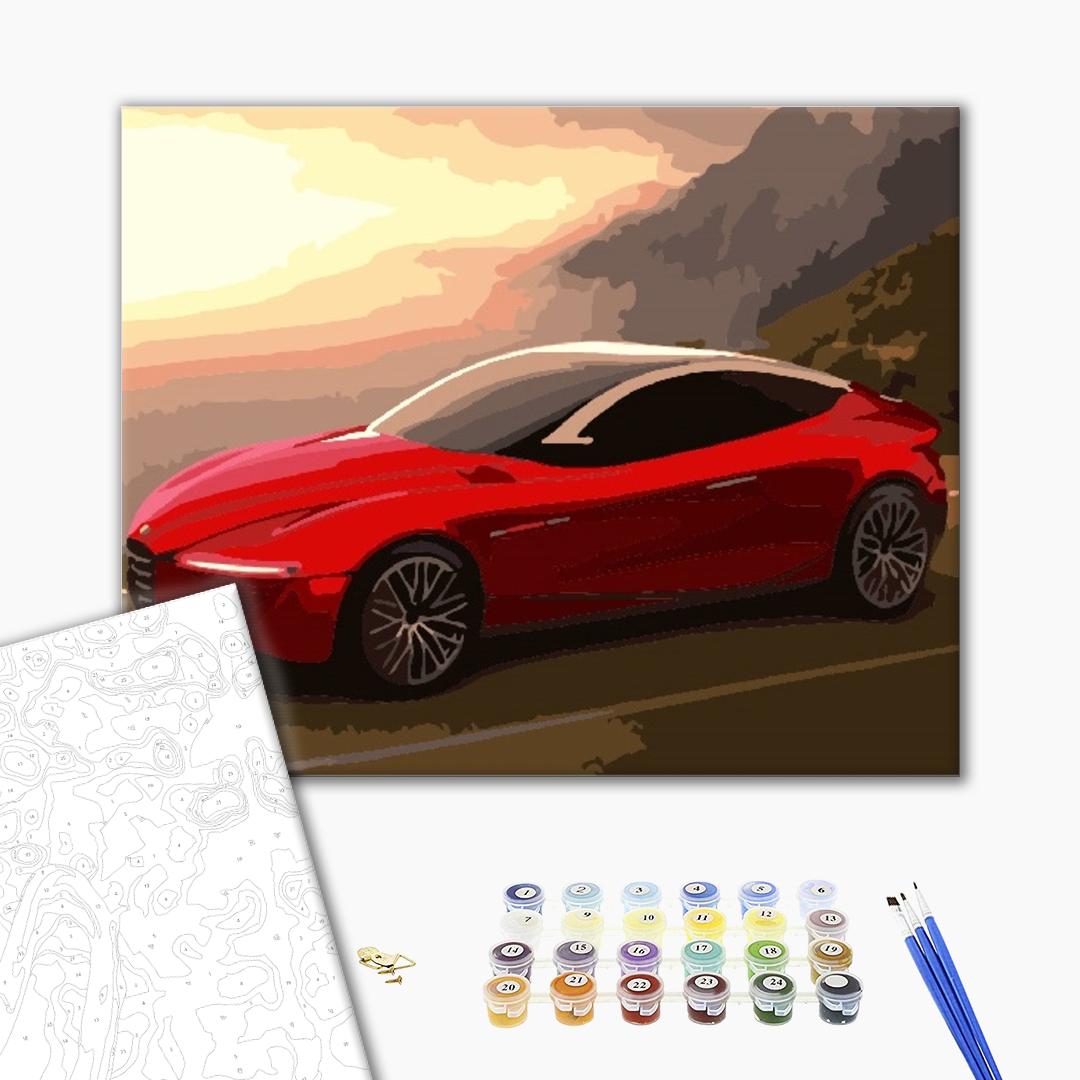 Tesla Roadster - Peinture par numéro