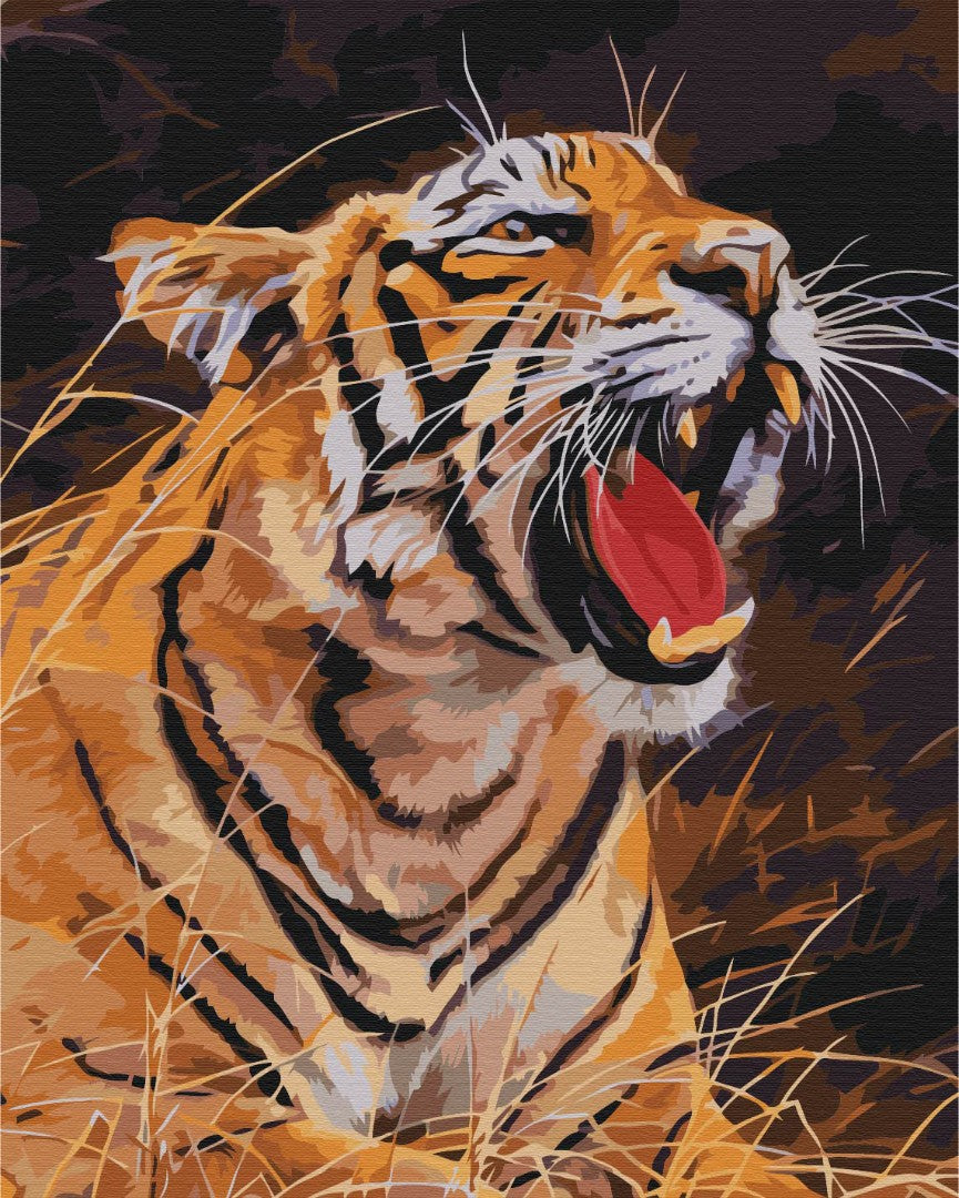 Rugissement d'un tigre - Peinture par numéro