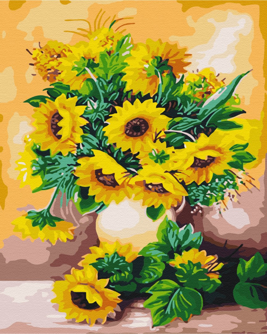 Un bouquet de tournesols - Peinture par numéro