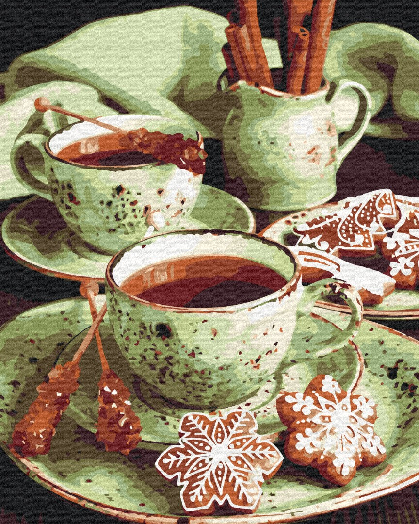 Pain d'épice à la menthe - Peinture par numéro