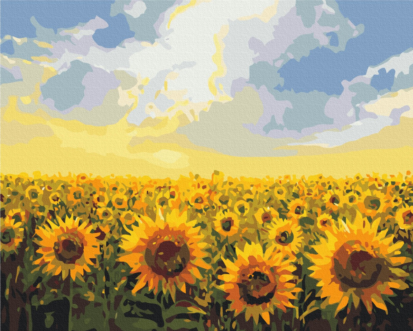 Champ de tournesol - Peinture par numéro