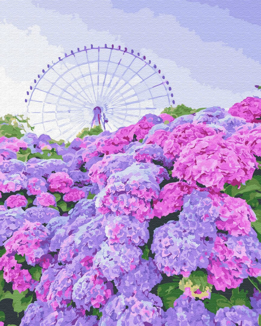 Voir sur l'hortensia - Peinture par numéro
