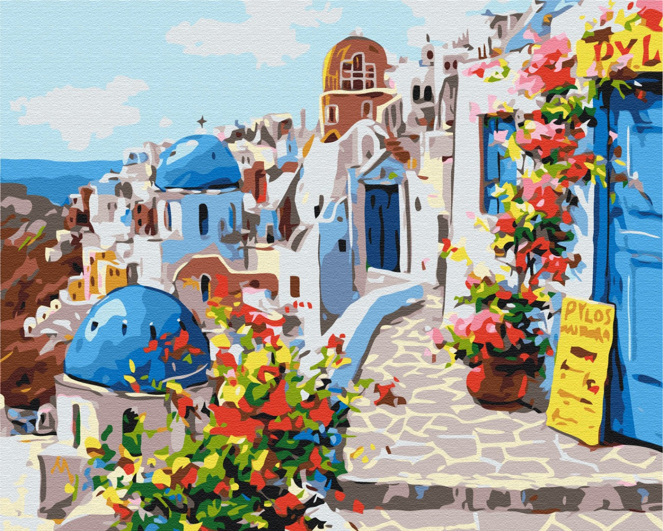 Santorin d'été - Peinture par numéro