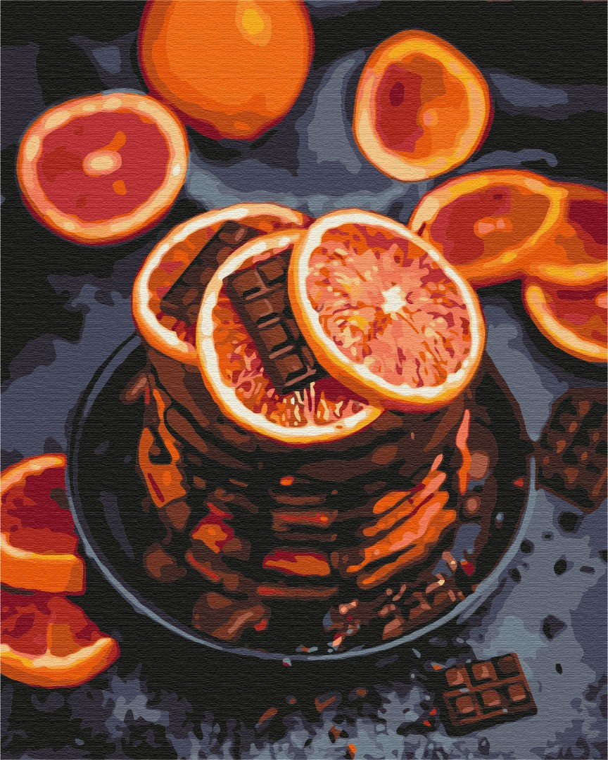 Crêpes d'agrumes - Peinture par numéro