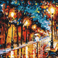 Couleurs du parc d'automne. Leonid Afremov - Peinture par numéro