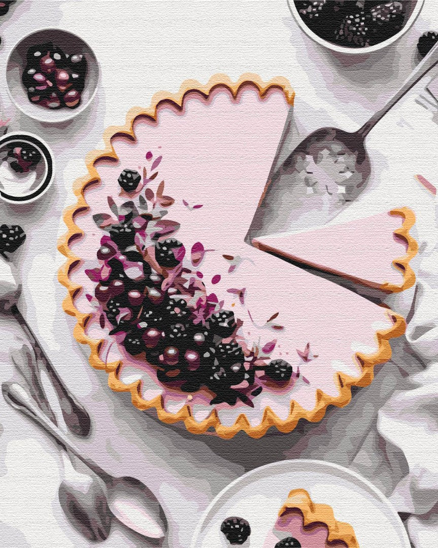 Tarte aux mûres - Peinture par numéro