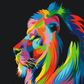 Lion arc-en-ciel - Peinture par numéro