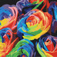 Roses arc-en-ciel - Peinture par numéro