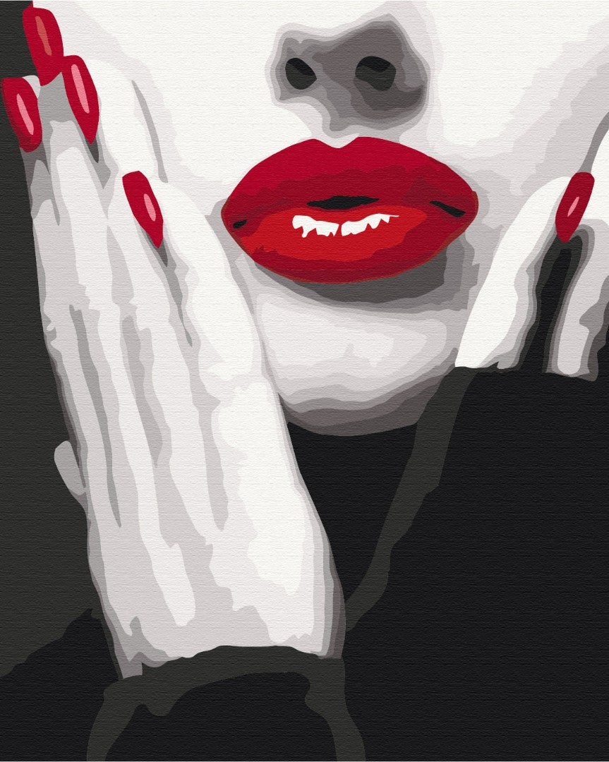 Rouge spectaculaire - Peinture par numéro
