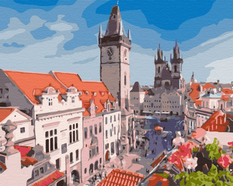 Vue de Prague - Peinture par numéro