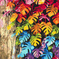 Feuilles colorées - Peinture par numéro