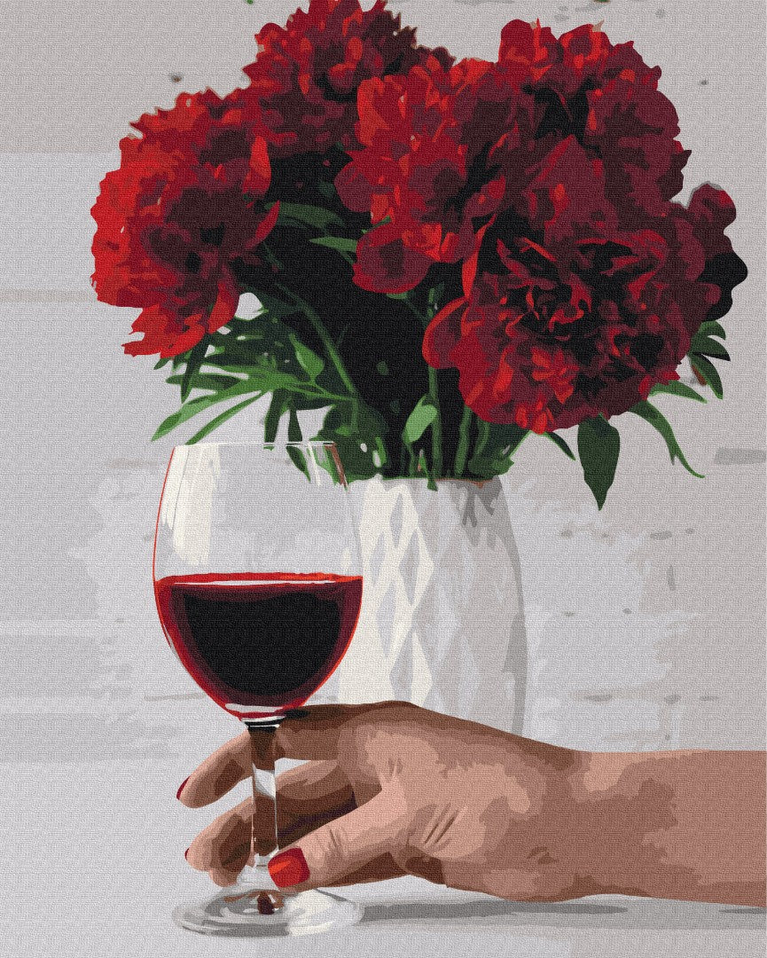 Vin de pivoine - Peinture par numéro
