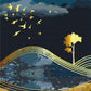Oiseaux de la nuit avec de la peinture dorée - Peinture par numéro