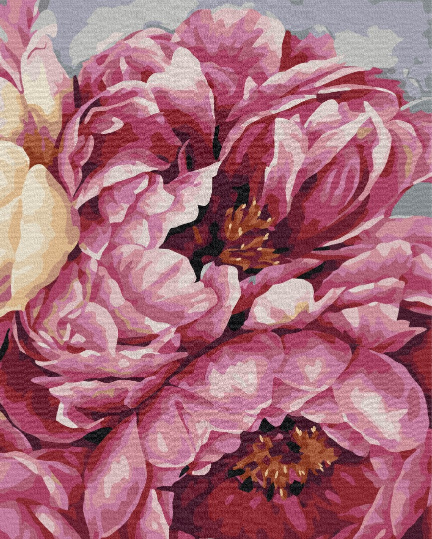 Pivoines à fleurs - Peinture par numéro