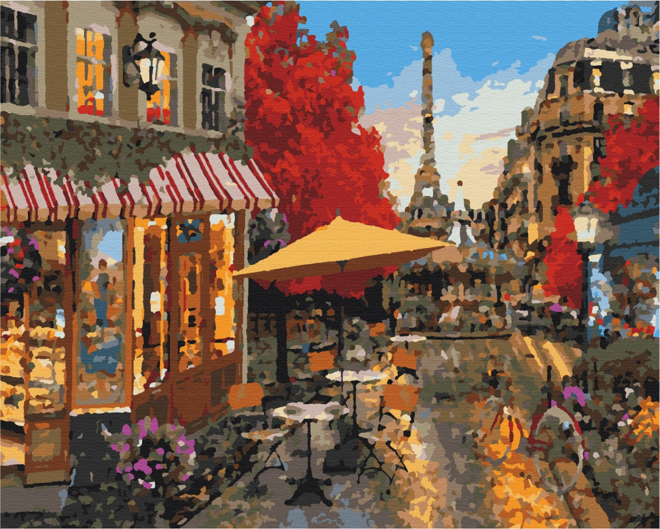 Vie de rue à Paris - Peinture par numéro