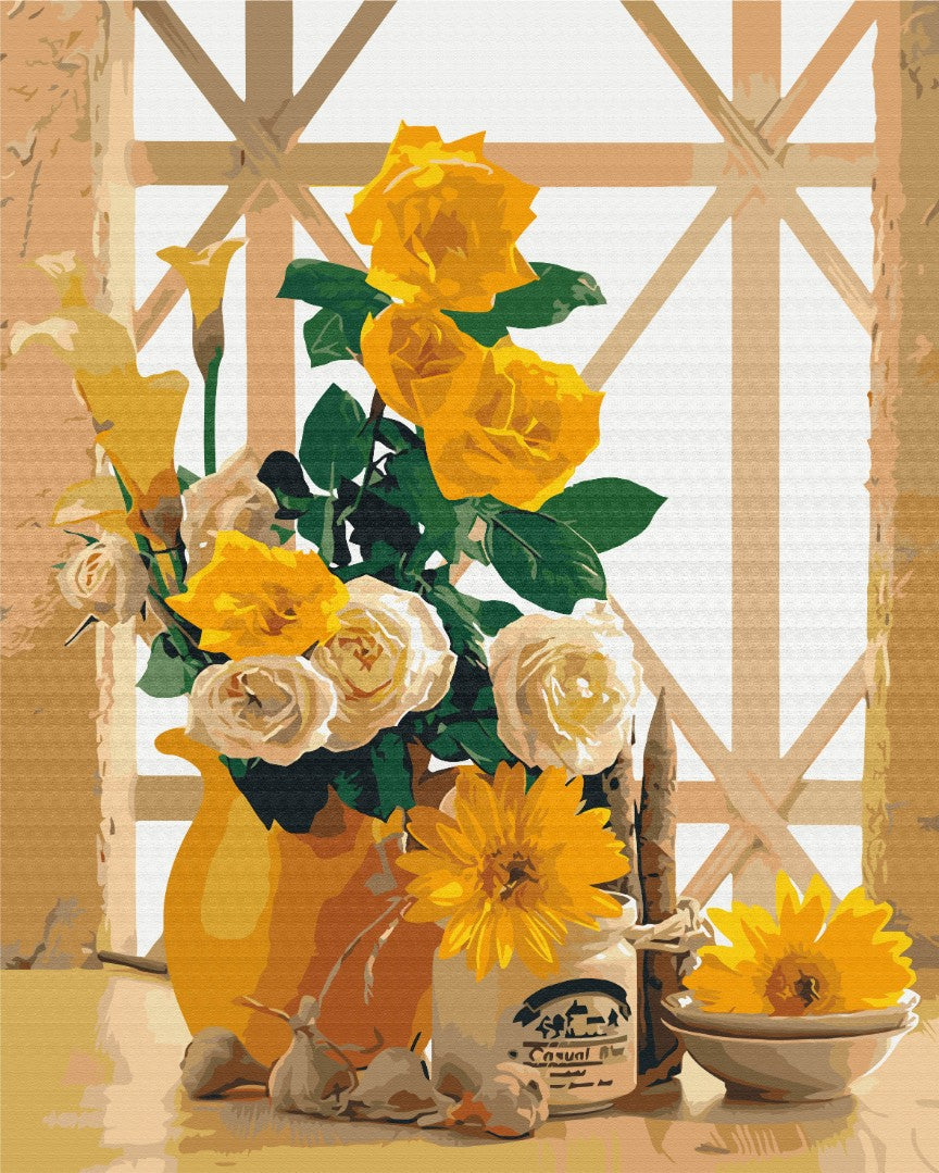 Nature morte jaune - Peinture par numéro