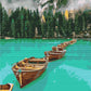 Bateaux dans une chaîne - Peinture par numéro