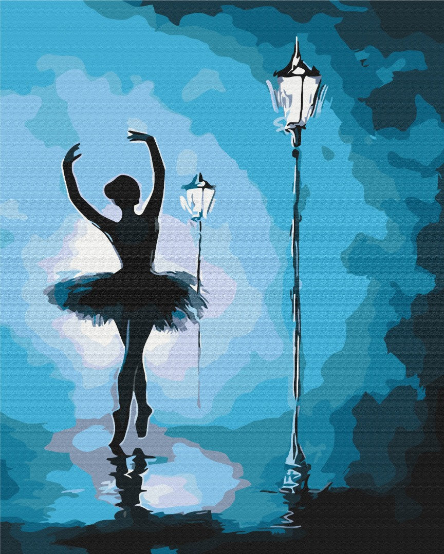 Ballerine à la lumière des lanternes - Peinture par numéro