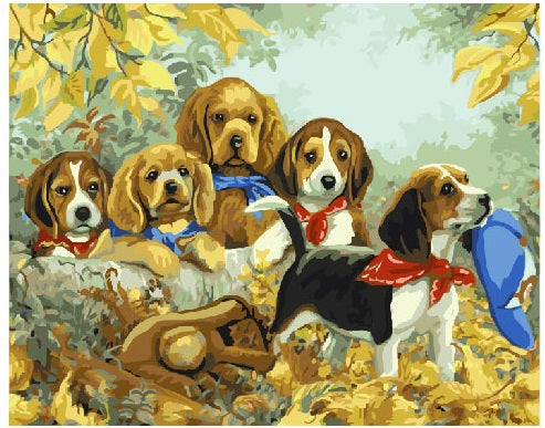 Chiots - Peinture par numéro