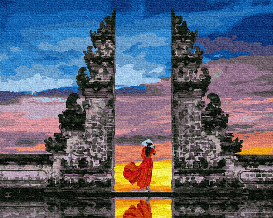 Voyageur à Bali - Peinture par numéro