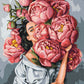 Dans un nuage de pivoines - Peinture par numéro