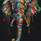 Éléphant dans les peintures - Peinture par numéro