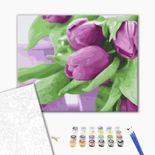 Tulipes sur la table - Peinture par numéro