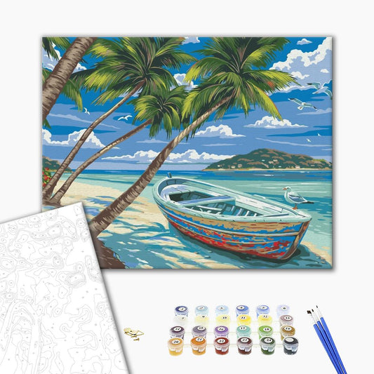 Île paradisiaque - Peinture par numéro