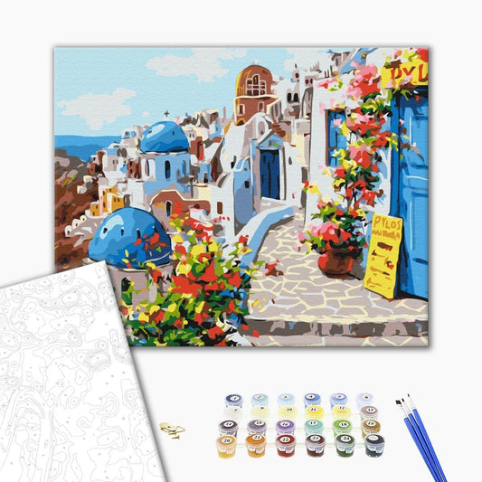 Santorin d'été - Peinture par numéro