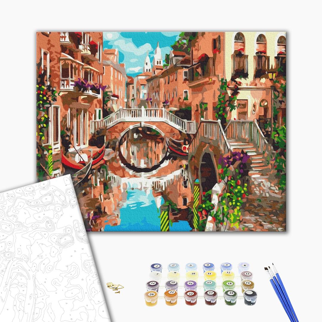 Pont sur le canal - Peinture par numéro
