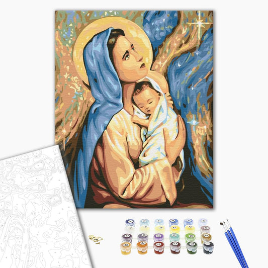 Marie et Jésus - Peinture par numéro