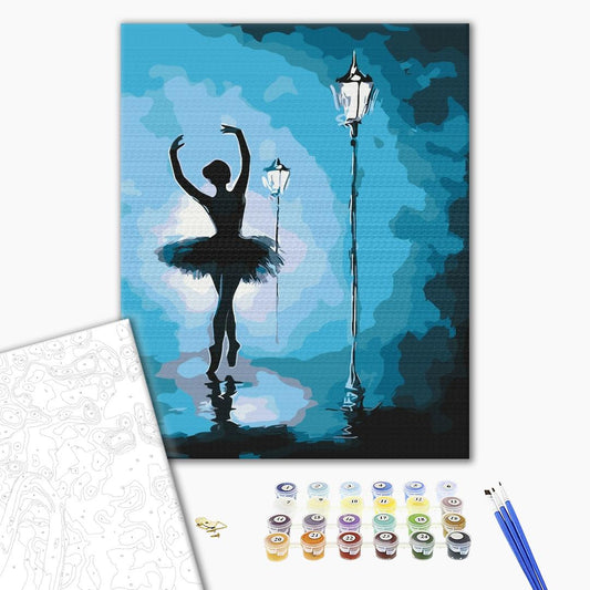 Ballerine à la lumière des lanternes - Peinture par numéro