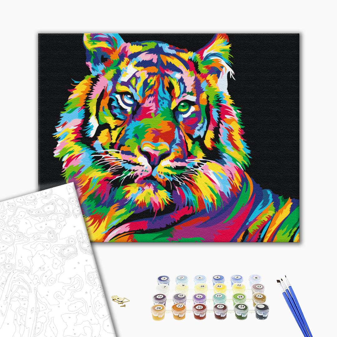 Tiger Pop Art - Peinture par numéro